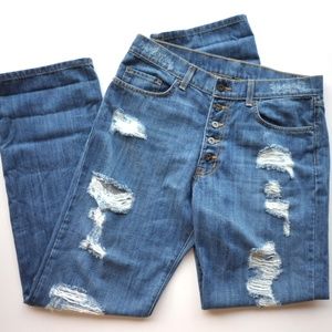 CARMAR Relaxed Fit Boyfriend Jeans Sz 29 Destroyed